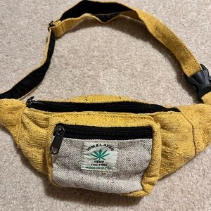 Himalayan Hemp Boho Fanny Pack Hip Waist Bag 3 zippers handmade